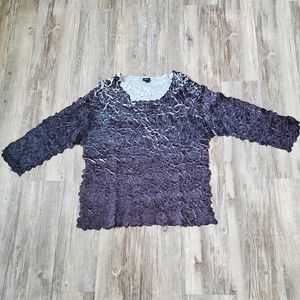 Origami Magic Scarf crinkle blouse